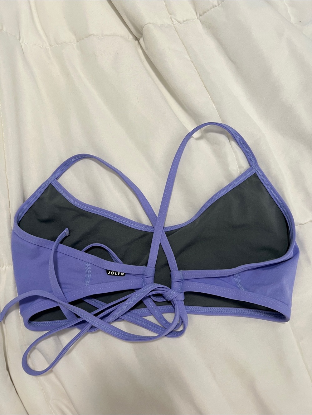 Jolyn Clothing Lavender Strappy Swim Bikini Top - Picture 3 of 5